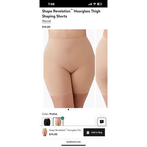 Wacoal NWT womens Shape Revelation Straight Hi-waist thigh shaper Shapeware M - Picture 6 of 7